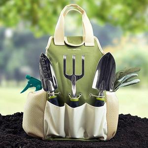 Vremi 9 Piece Garden Tools Set - Gardening Tools with Garden Gloves and Garden Tote - Gardening Gifts Tool Set with Garden Trowel Pruners and More - Vegetable Herb Garden Hand Tools with Storage Tote