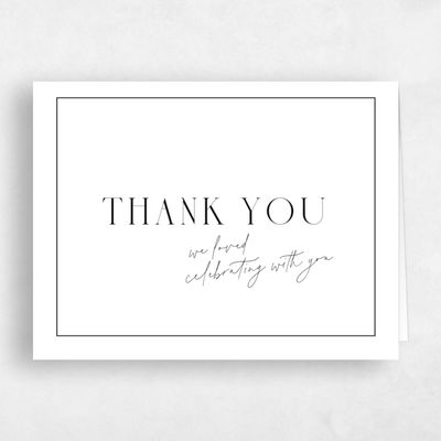 White Wedding Thank You - Chaplin Landscape