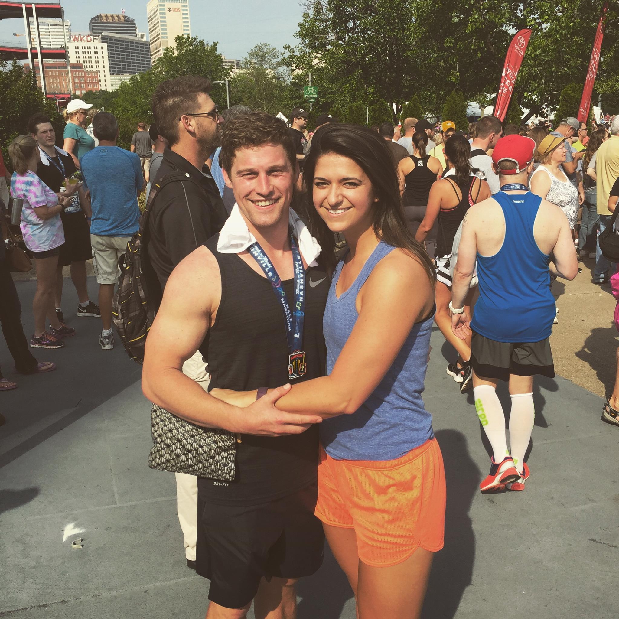 This was our first time for one of us to cheer the other on, in the completion of a big life goal. Coby crushed his goal of running his first half marathon! I was so proud of him!