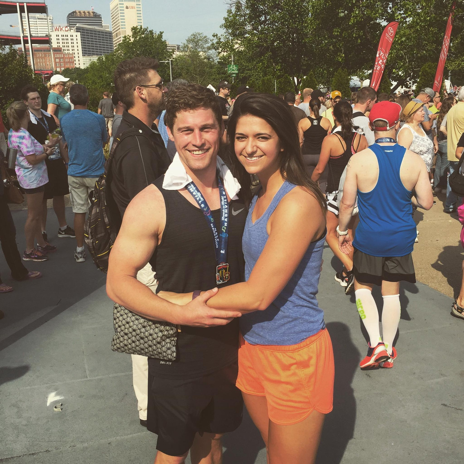 This was our first time for one of us to cheer the other on, in the completion of a big life goal. Coby crushed his goal of running his first half marathon! I was so proud of him!