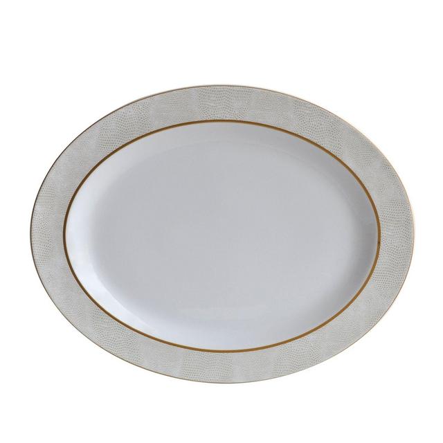 Bernardaud Sauvage White Oval Platter, 15"