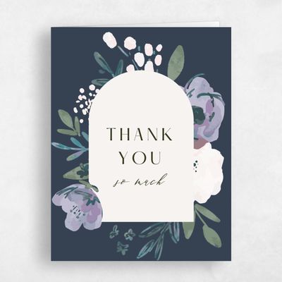 Blue Spring Wedding Thank You - Colletta Portrait