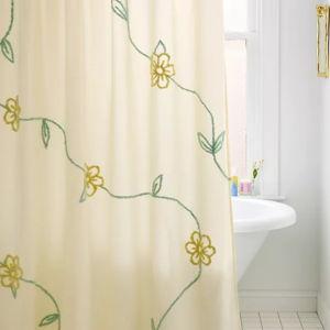 Falling Vines Floral Tufted Shower Curtain