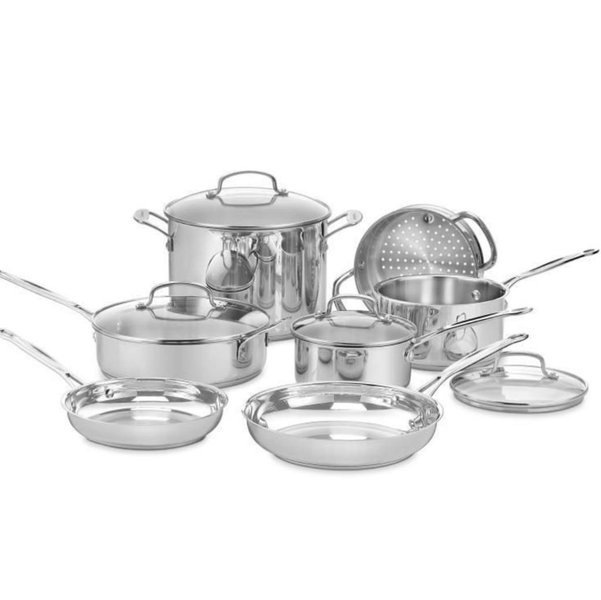 Cuisinart Chef's Classic 11pc Stainless Steel Cookware Set - 77-11G: Induction Compatible, Dishwasher & Oven Safe