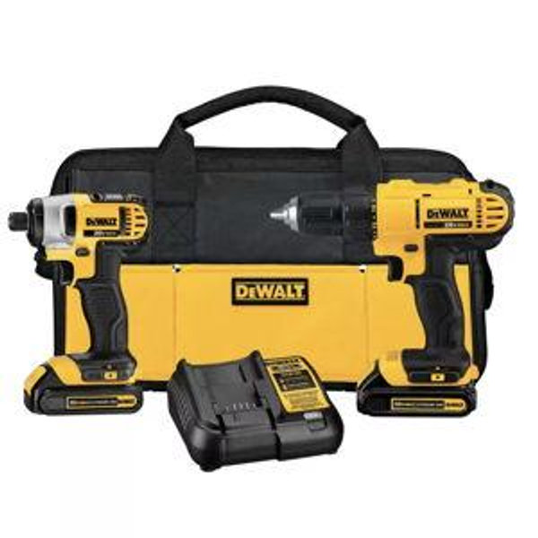 DEWALT 20V MAX Cordless Drill/Impact 2 Tool Combo Kit with (2) 20V 1.3Ah Batteries, Charger, and Bag DCK240C2