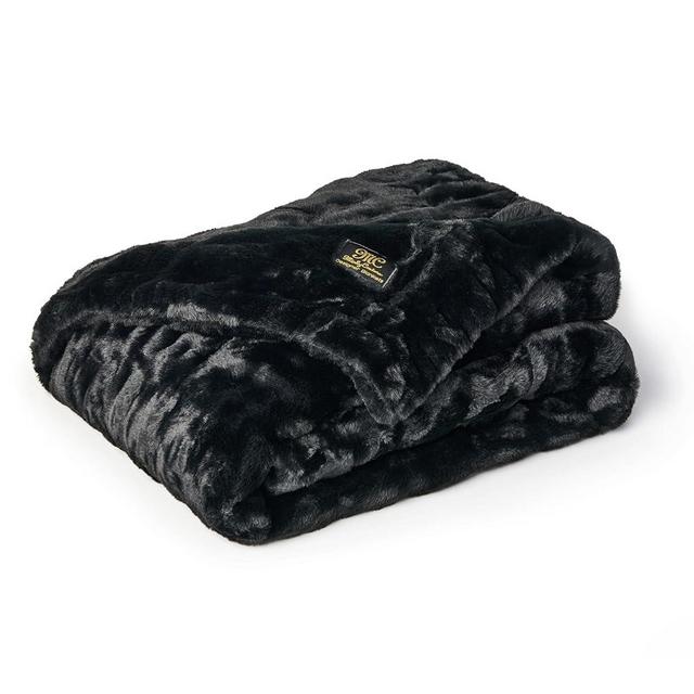 Minky Couture Hugs Blanket - Extra Plush Blanket for Premium Gifting - Stretchy Bubbled Cozy Throw - Silky Smooth - Durable & Machine-Washable - Travel-Friendly - Travel, Black