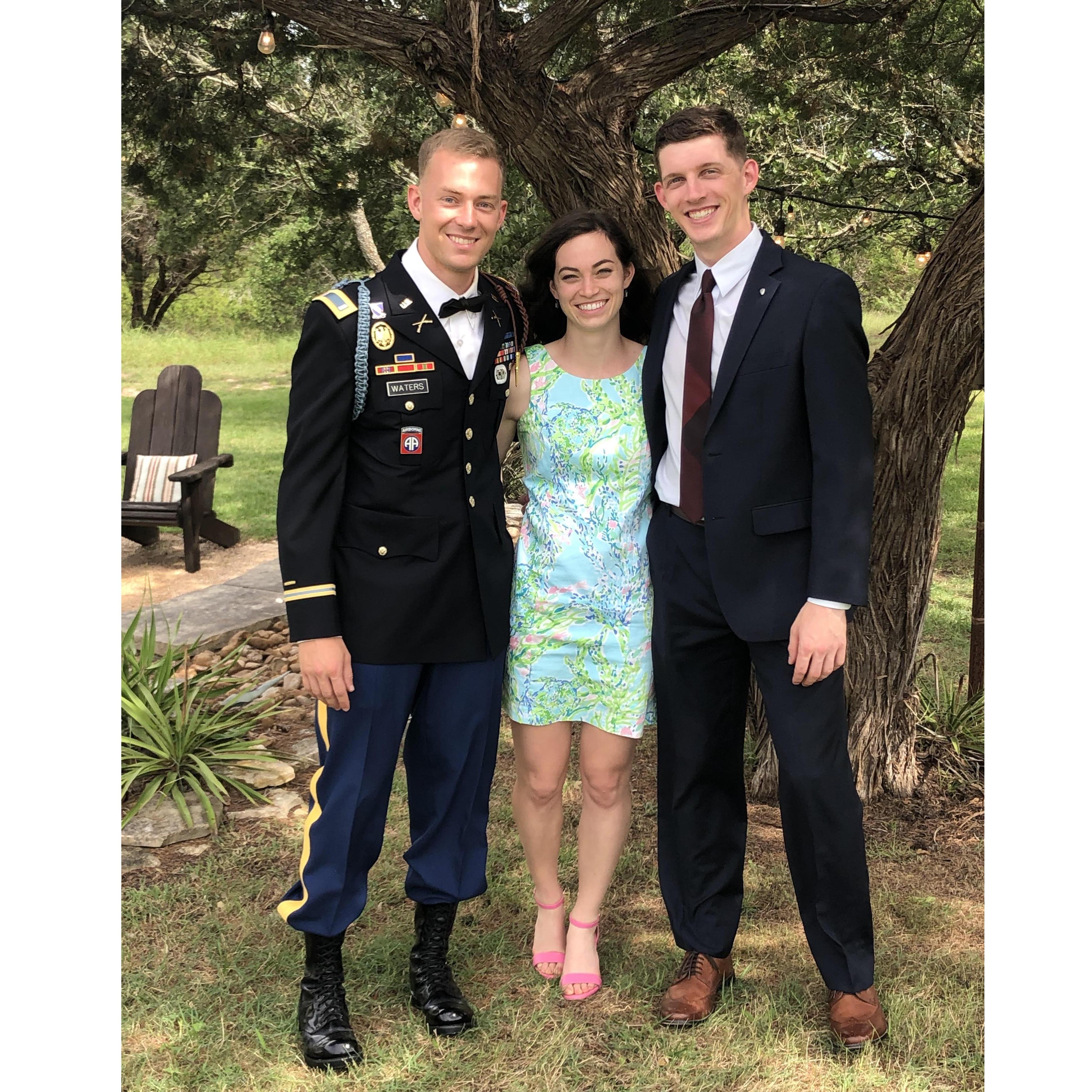 Bill, MB, and Anthony at Evan and Caroline Gagnon's wedding in Austin, TX.