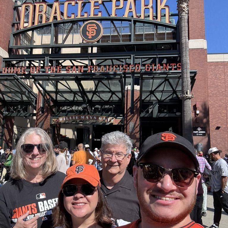 Giants game with Irene and Bob