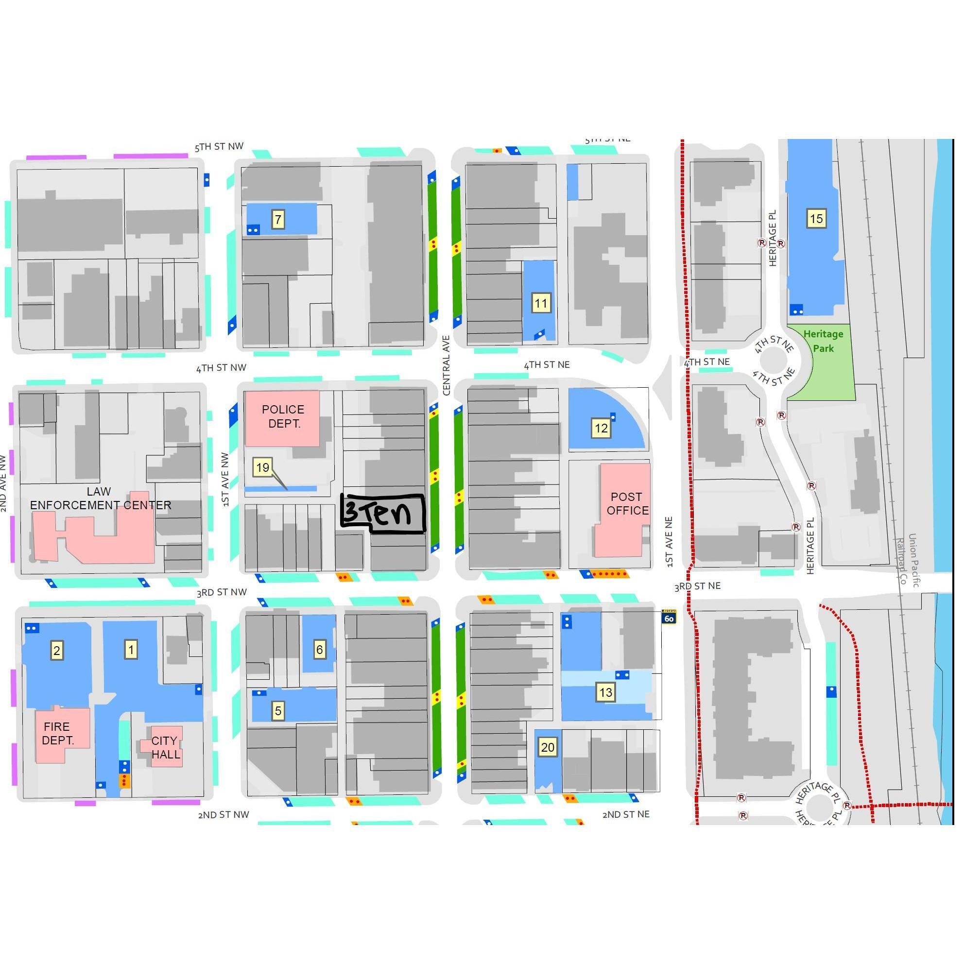 Parking Map for the 3 Ten Event Venue