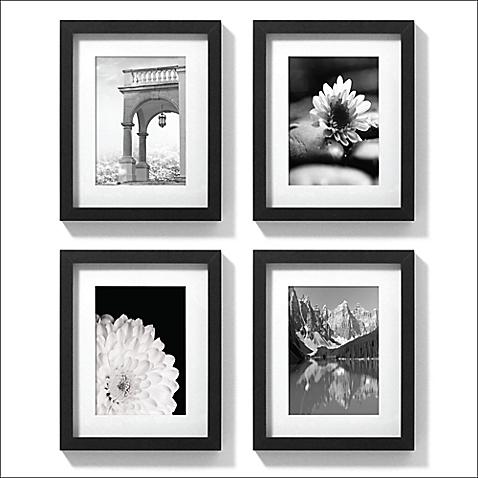 8-Inch x 10-Inch Gallery Frames in Black (Set of 4)