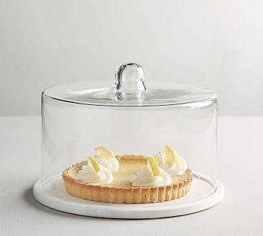 Cake Dome & White Marble Base