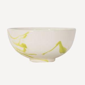 Lime Green Marble Berry Bowl