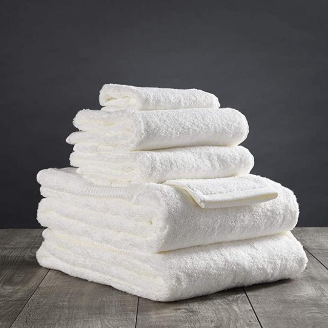 Delilah Home Sustainable Living 100% Organic Cotton Bath Towels, 6 Piece Set (2pcs 13x13, 2pcs 16x30, 2 pcs 30x54), White