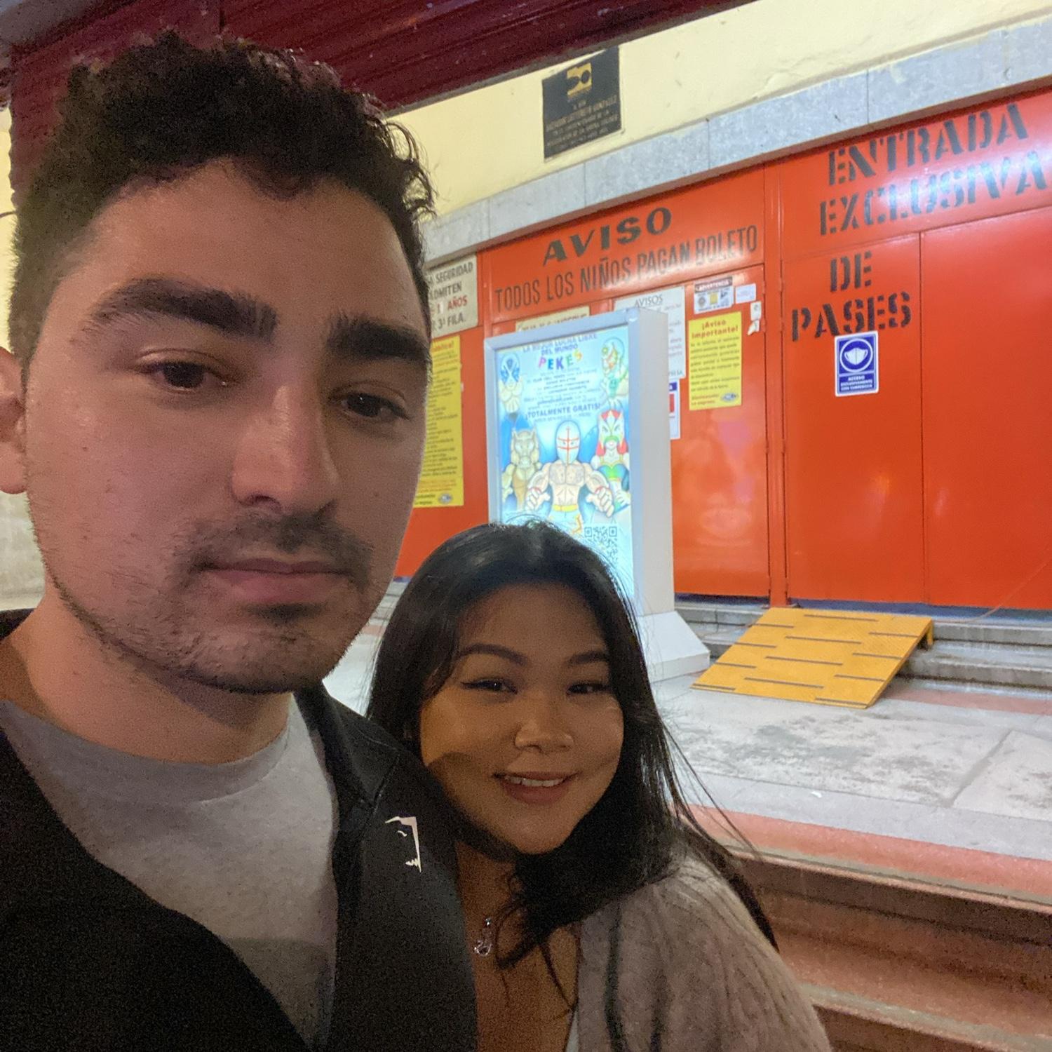 Outside the Lucha Libre show