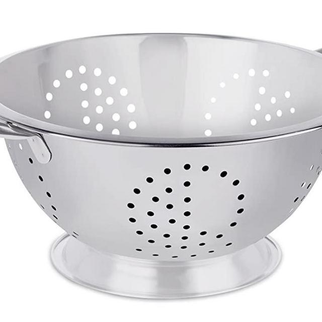 BirdRock Home Round Stainless Steel Colander - Self Draining Pasta Bowl - Kitchen Food Washing Strainer - Wide Grip Handles - Medium