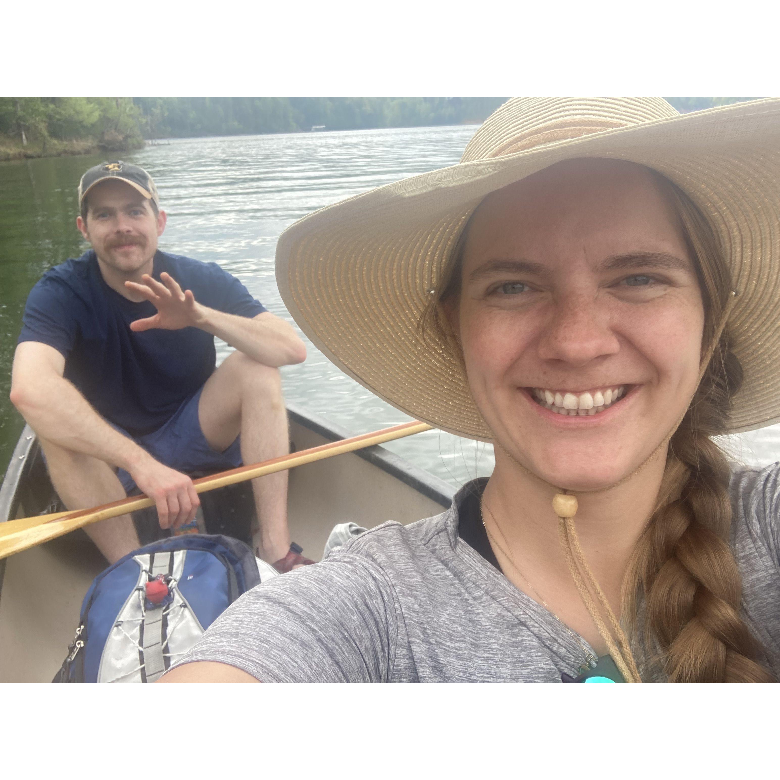 Canoeing out on Watauga Lake last summer! :)