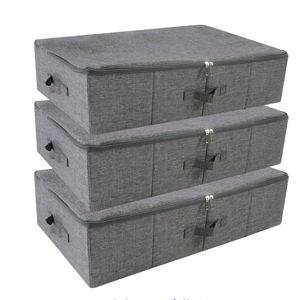 3 Pack Dark Gray Folding Storage Boxes