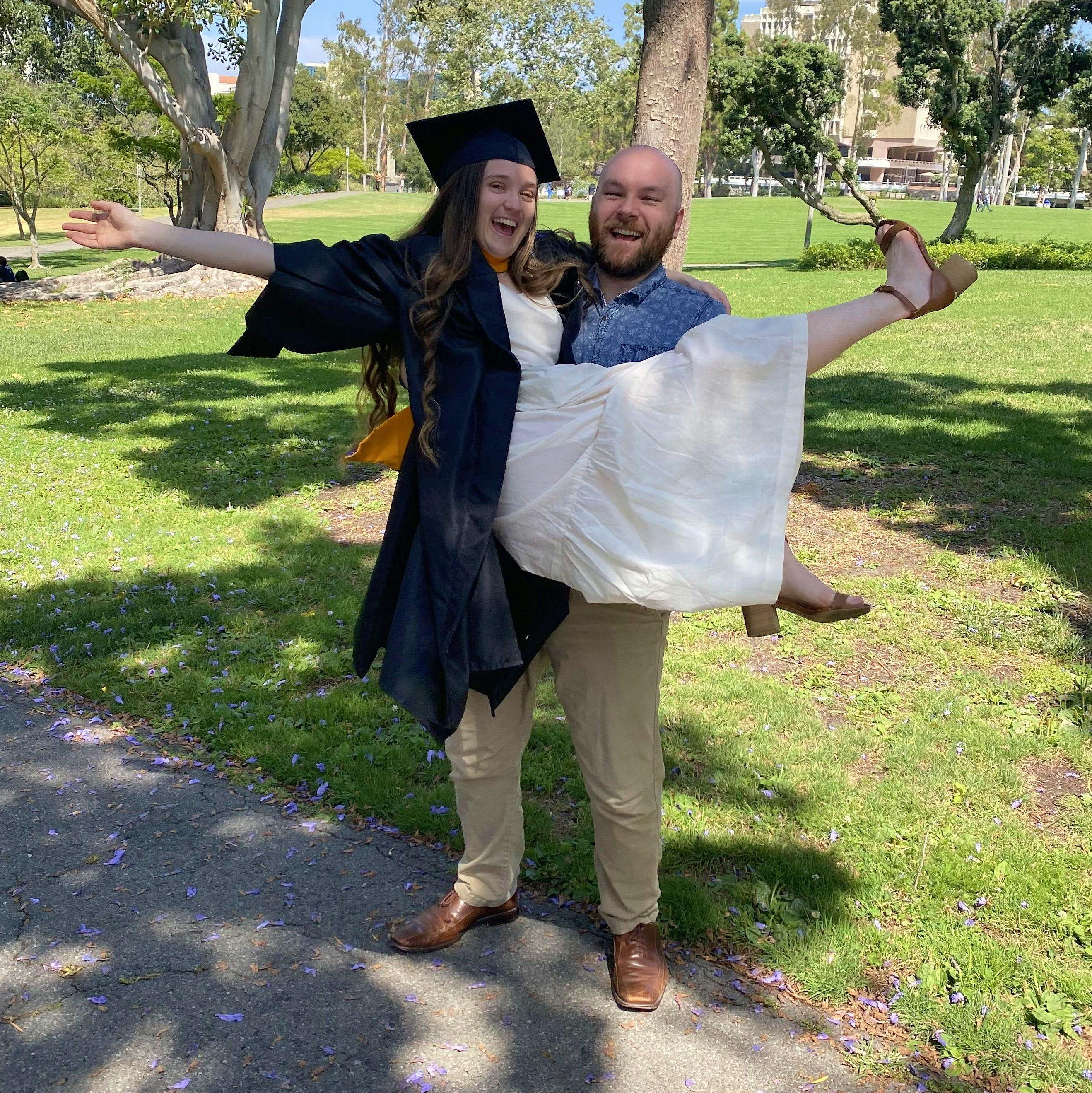 Two whole Masters of Genetic Counseling! Big excitement on Danae's graduation day. Photo by Danae's sister Dayna!