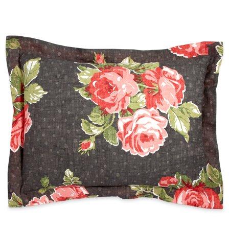 The Pioneer Woman Rose Garden Sham Set, Grey