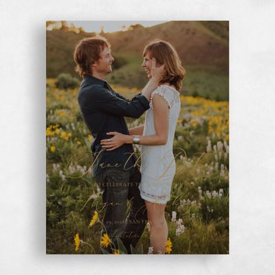 Gold, Yellow Wedding Save the Date - Meadowlark Photo