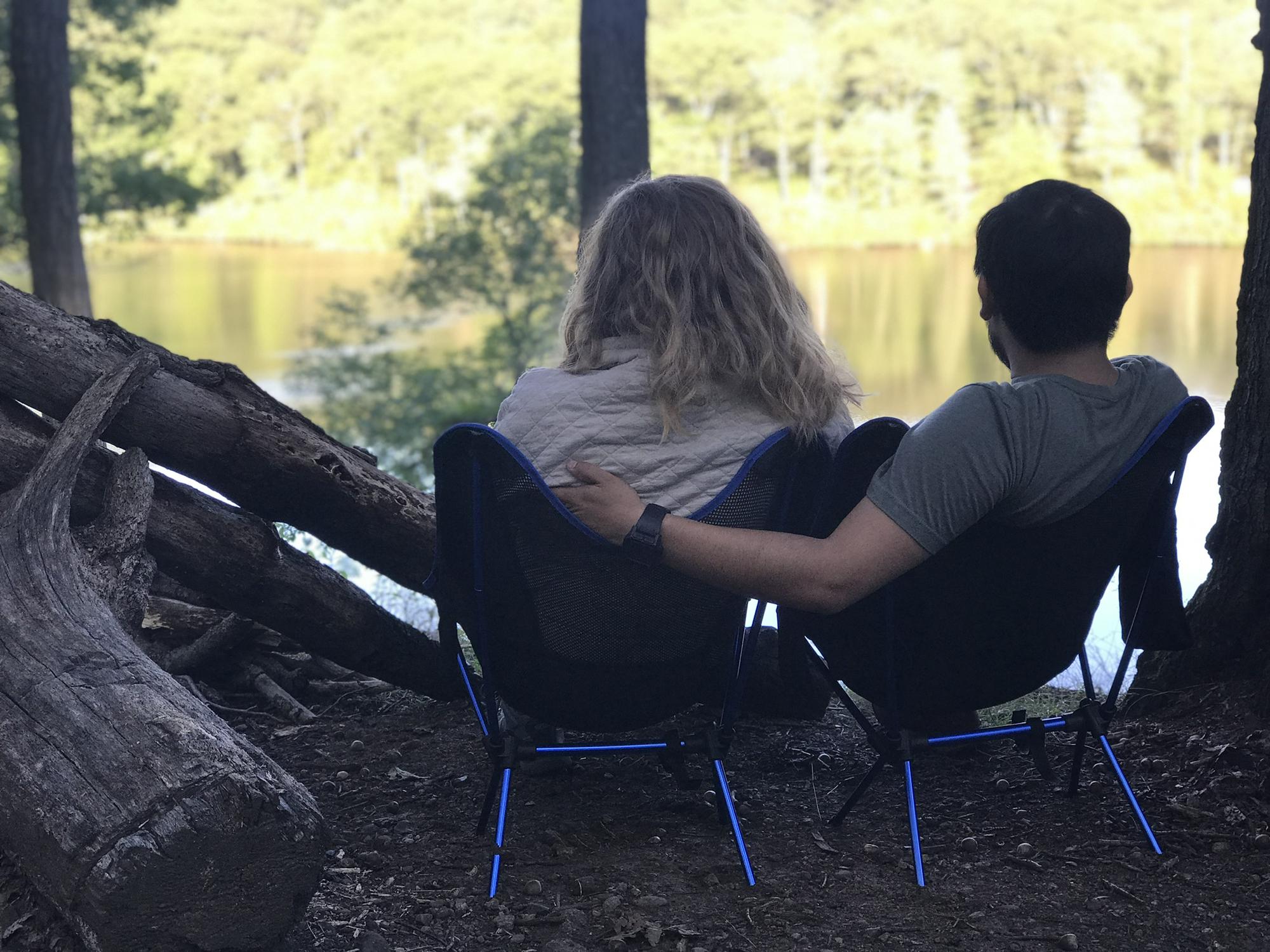 Looking out over Lake Skenonto in Harriman State Park, a perfect place (with good company).