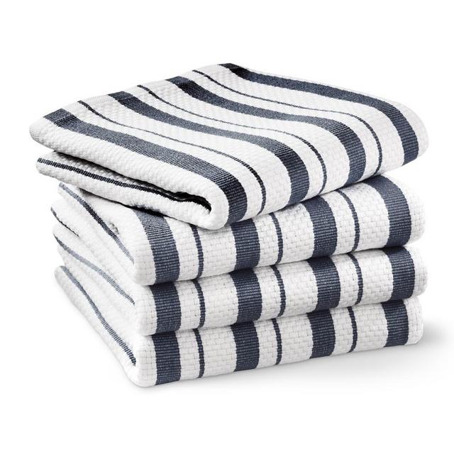 Williams Sonoma Classic Stripe Towels, Set of 4, Navy Blue