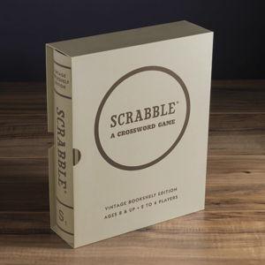 WS Game Company Scrabble Vintage Bookshelf Edition for 2 to 4 Players, Ages 8+