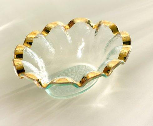 Ruffle 8 1/4 x 6 1/2" dip bowl by Annieglass