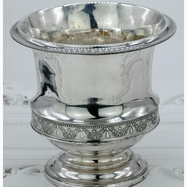 Gladwin Sheffield Brimet Silver Plated Pedestal A1 Wine Cooler, Champagne Holder, Ornate Tableware, Drinks Reception Decor