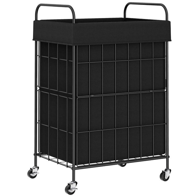 Laundry Hamper with Wheels, 90L Laundry Basket with Handle, Laundry Sorter with Removable Liner Bag