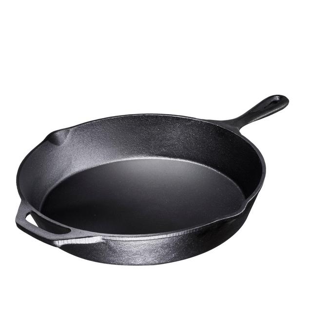 Bruntmor 12'' Blue Pre-seasoned Cast Iron Frying Pan - Black : Target