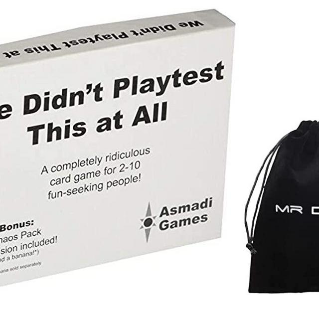 We Didn't Playtest This at All Cards Game Bundle with Mr Dice Drawstring Bag