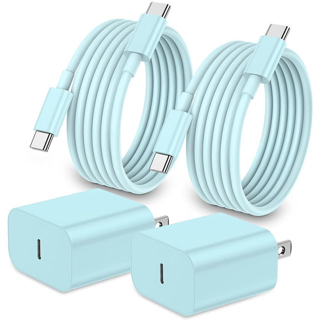 iPhone 16 15 Charger Fast Charging,20W Apple iPad USB C Fast Charger,2Pack 6ft USB C Wall Charger Block for iPhone 16/16 Pro/16 Pro Max/15/15 Plus/15 Pro/15 Pro Max, iPad Pro/Mini, MacBook