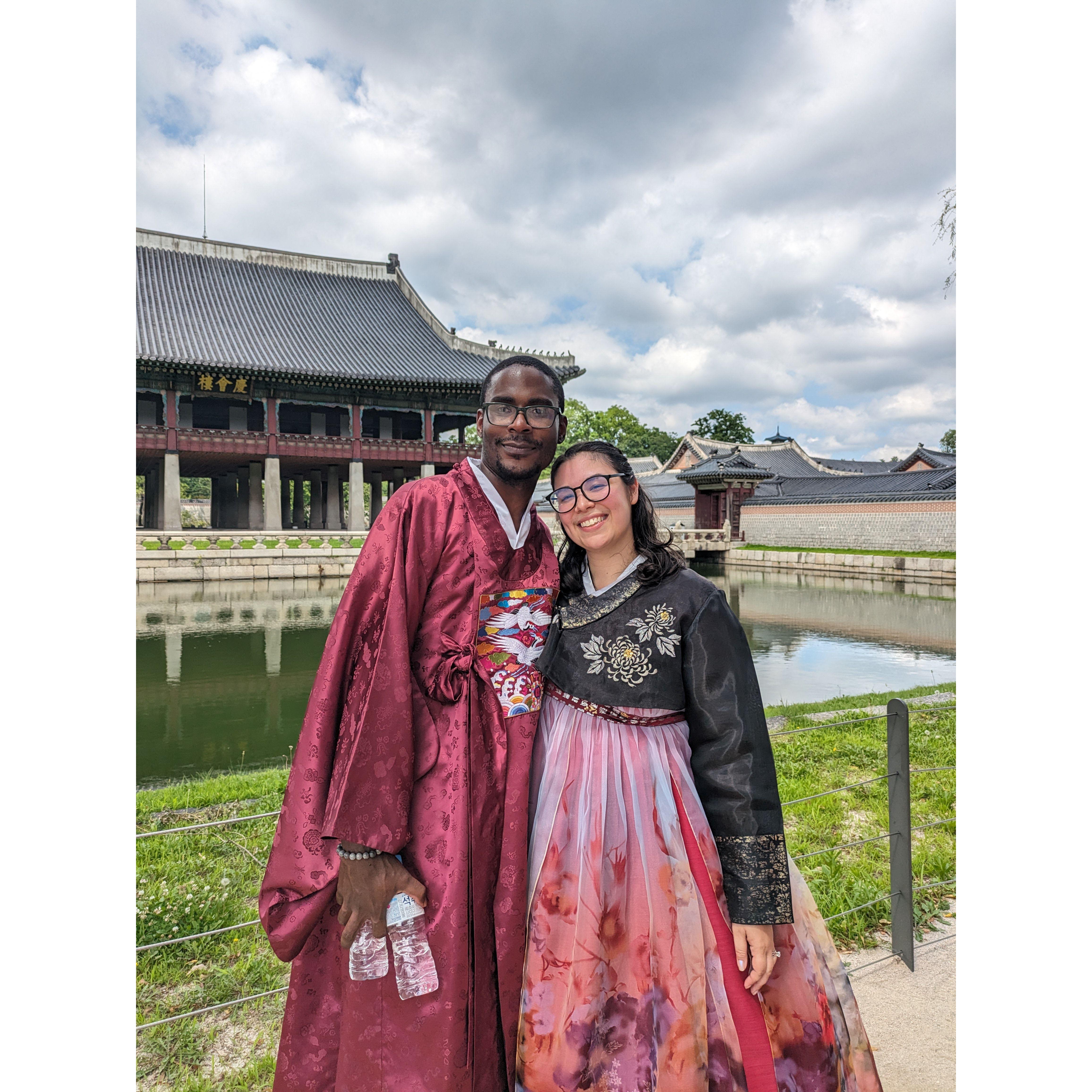 At Gyeongbukgung Palace in South Korea