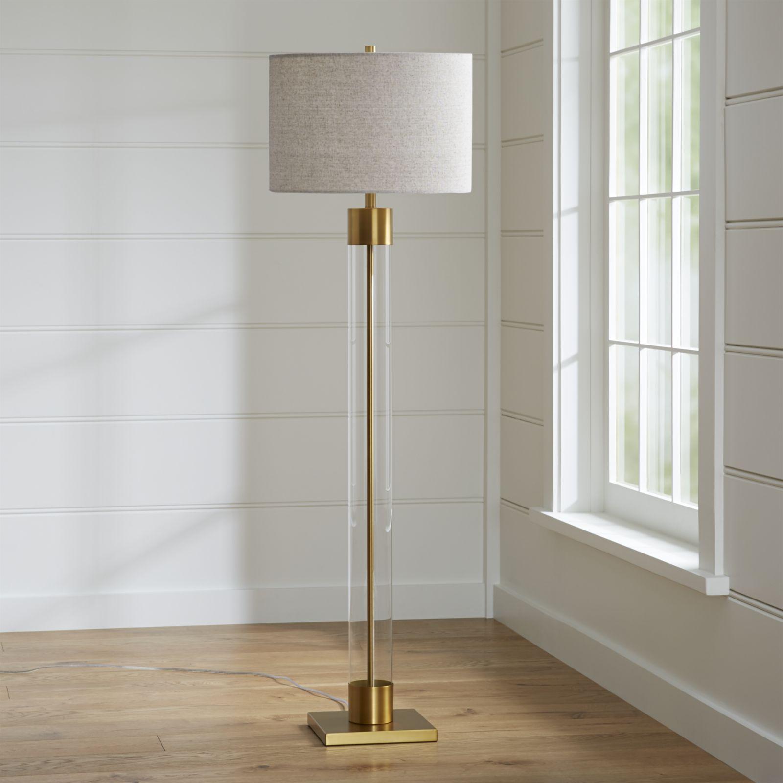 glass base floor lamp