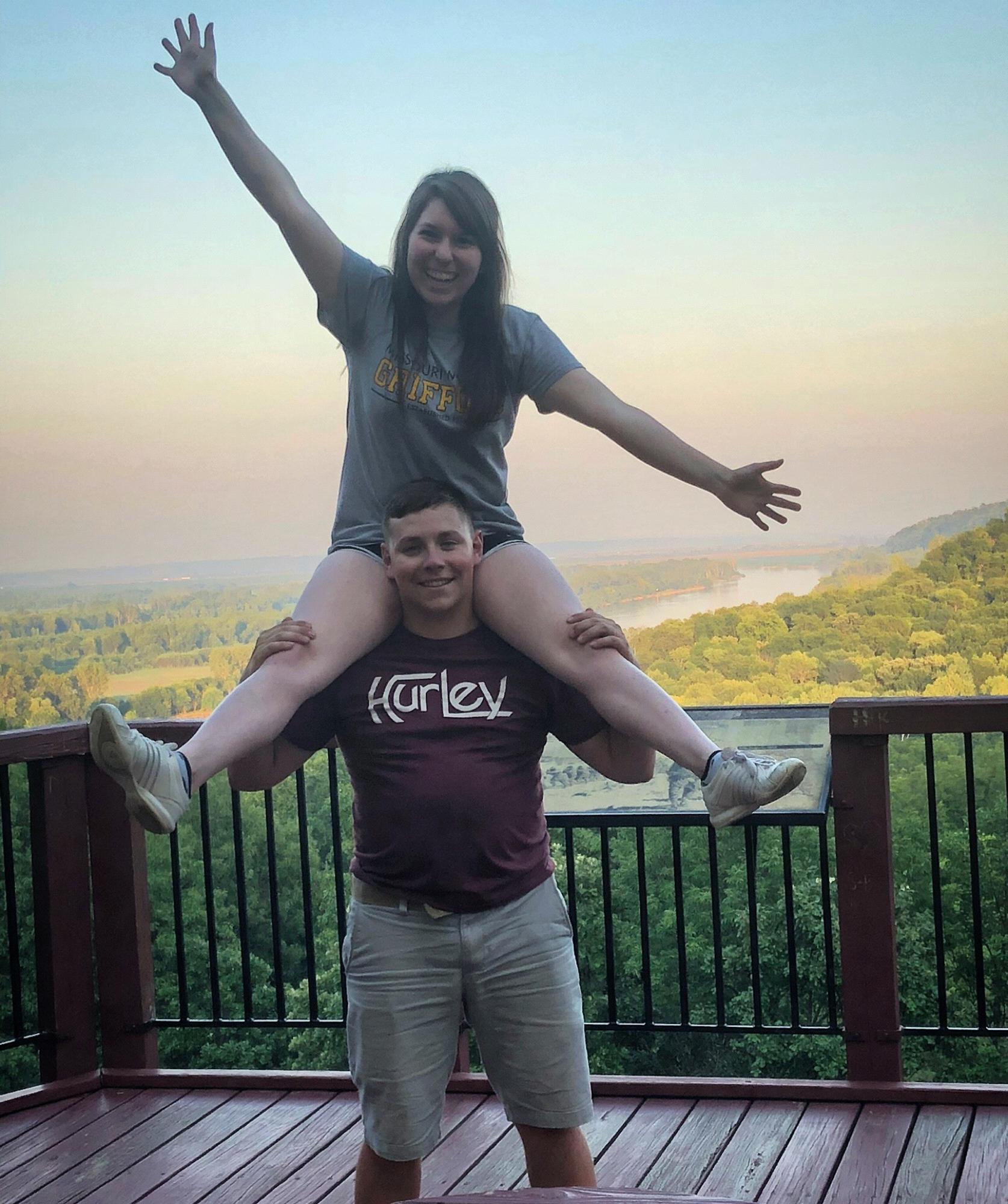 This scenic outlook at Indian Cave State Park made us feel like we were on top of the world!