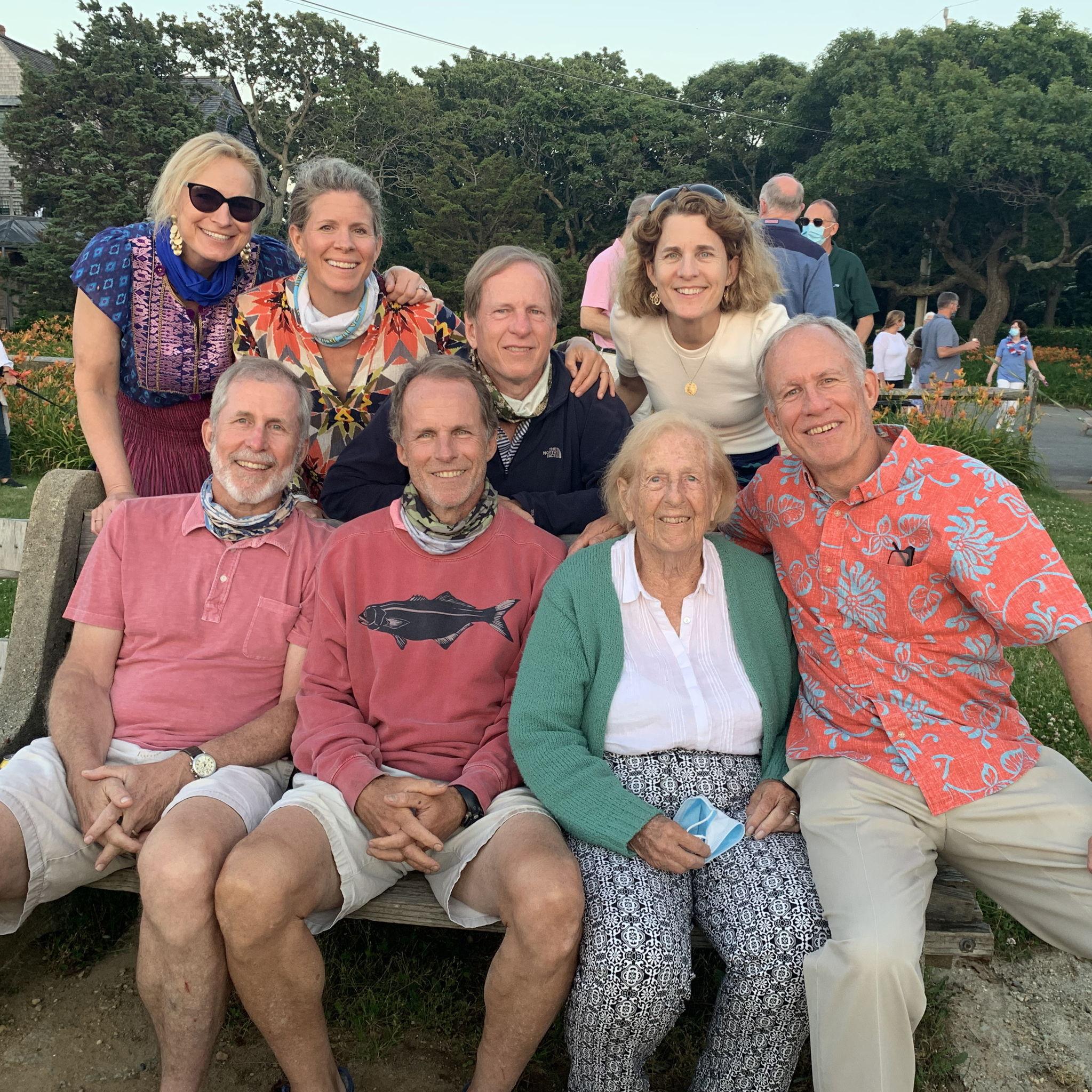 Adelaide's dad Peter, his seven sibling and mom 'Mimi' - Mimi is the family matriarch who grew up going to West Chop, and started this MV summer tradition.