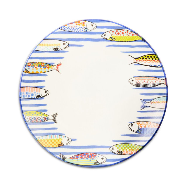 Mackenzie-Childs Go Fish Dinner Plate