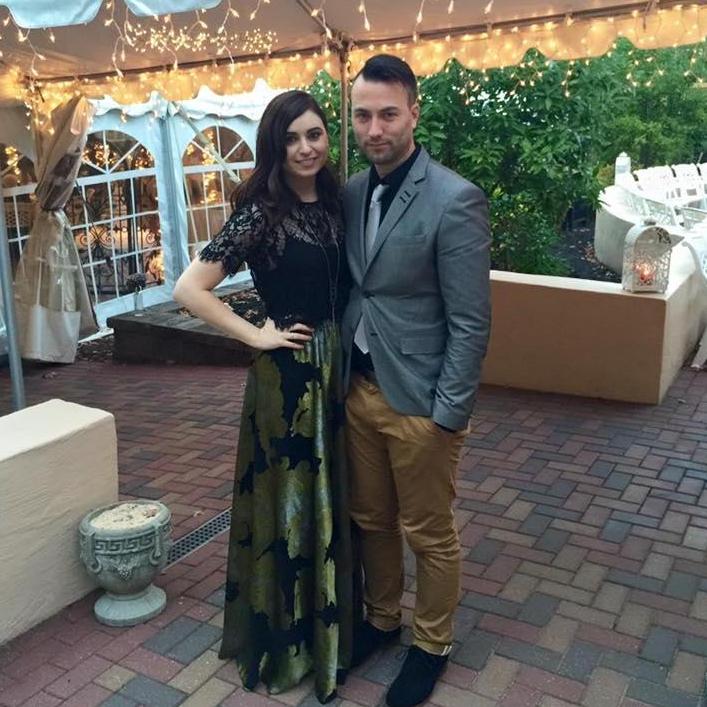 Courtney & Will attending one of their friends' weddings.