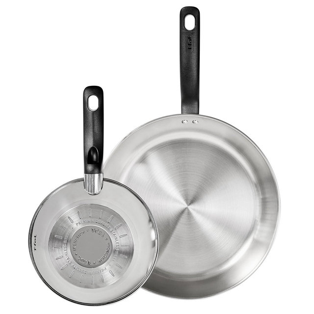 T-Fal Simply Cook 2pc Stainless Steel Fry Pan Set