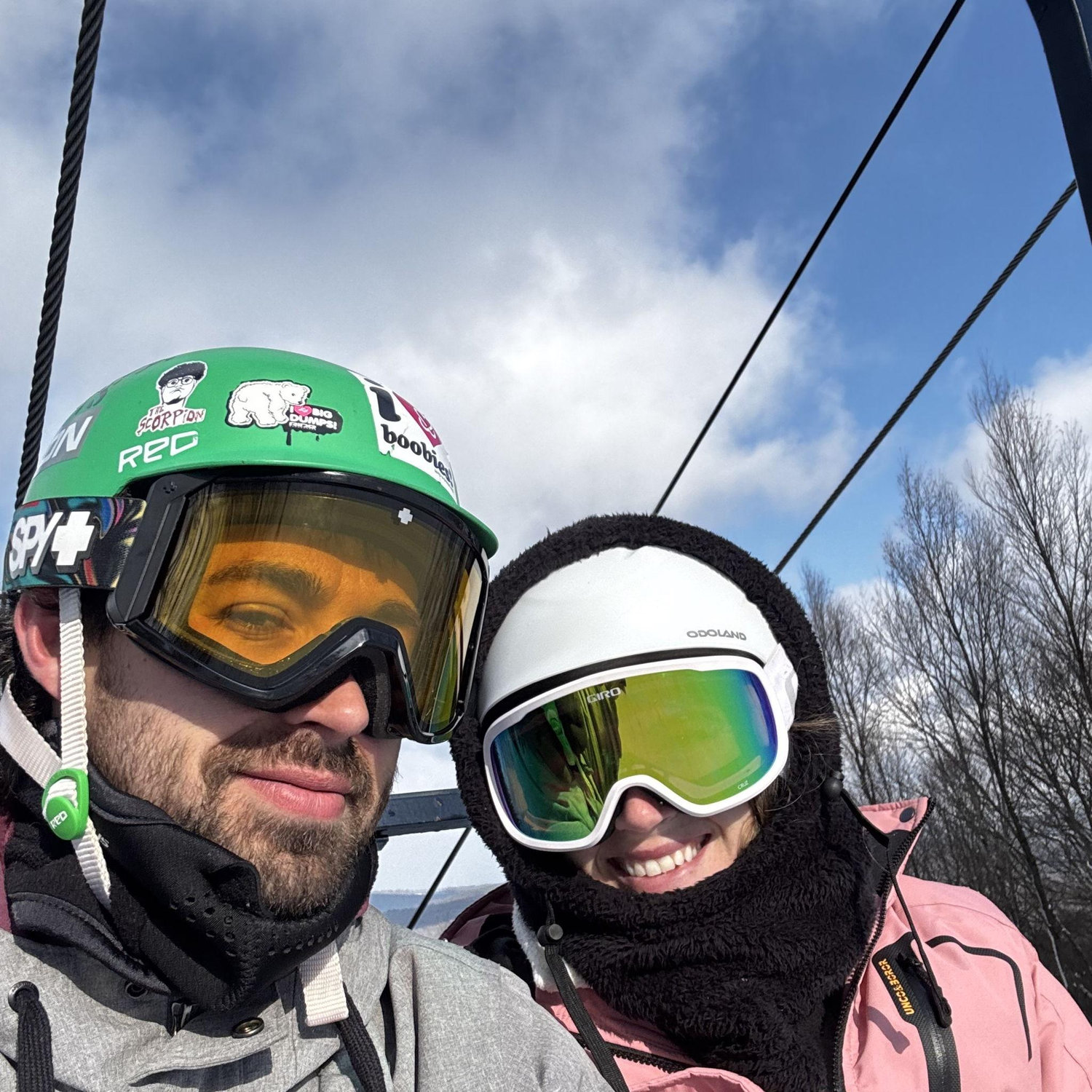 Took a trip snowboarding to vermont while my mom watched Hudson