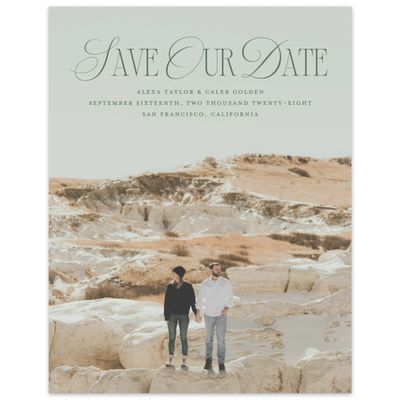 Grayed Hunter, Green Wedding Digital Save the Date - Orable Photo