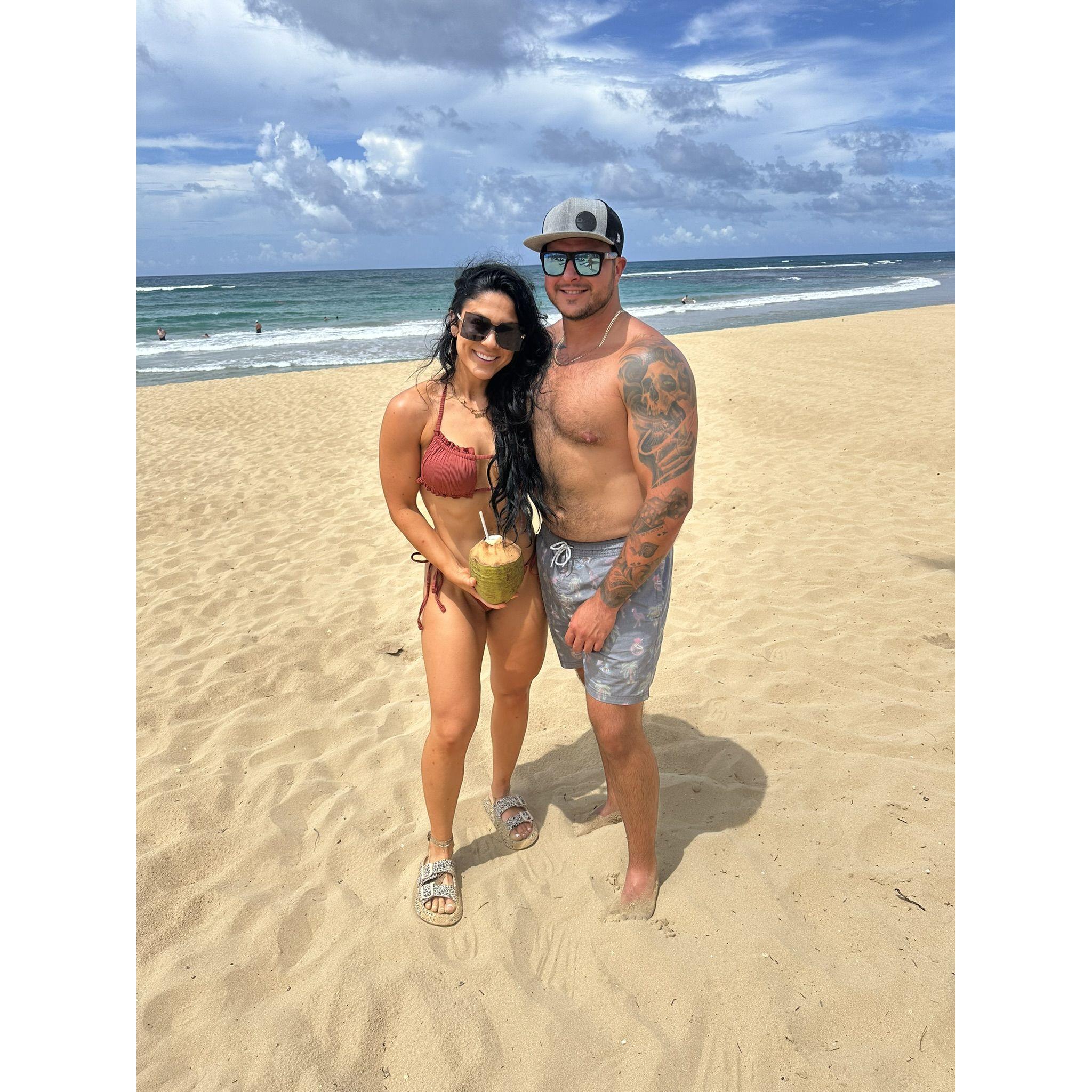On a trip to the Dominican Republic. Beautiful island but don't try to order any margaritas here.