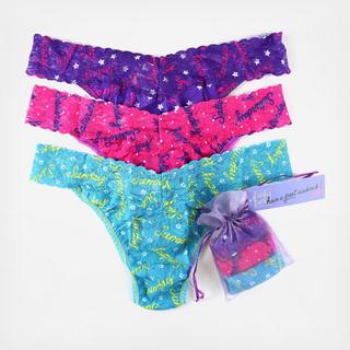3-Piece Have A Great Weekend Original Rise Thong Set
