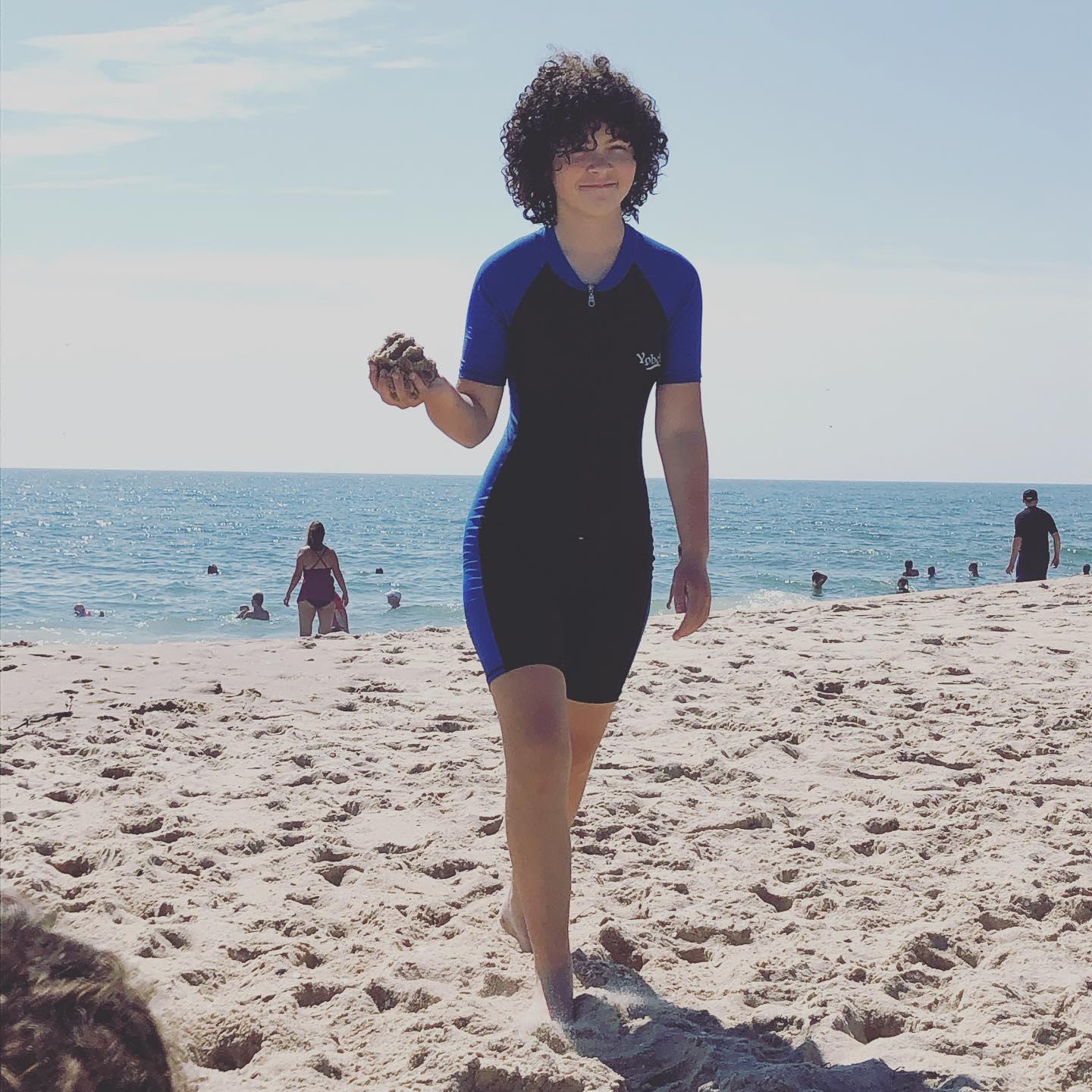 Emma on the beach Summer 2020 - LBI!