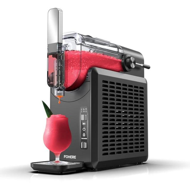 Slushie Machine - Slushy Machine for Home with LED Display - Professional Frozen Drink Maker No Ice Needed- One-Touch Reservation & 5 Pre-Set Programs for Frozen Margaritas, Frappés and More