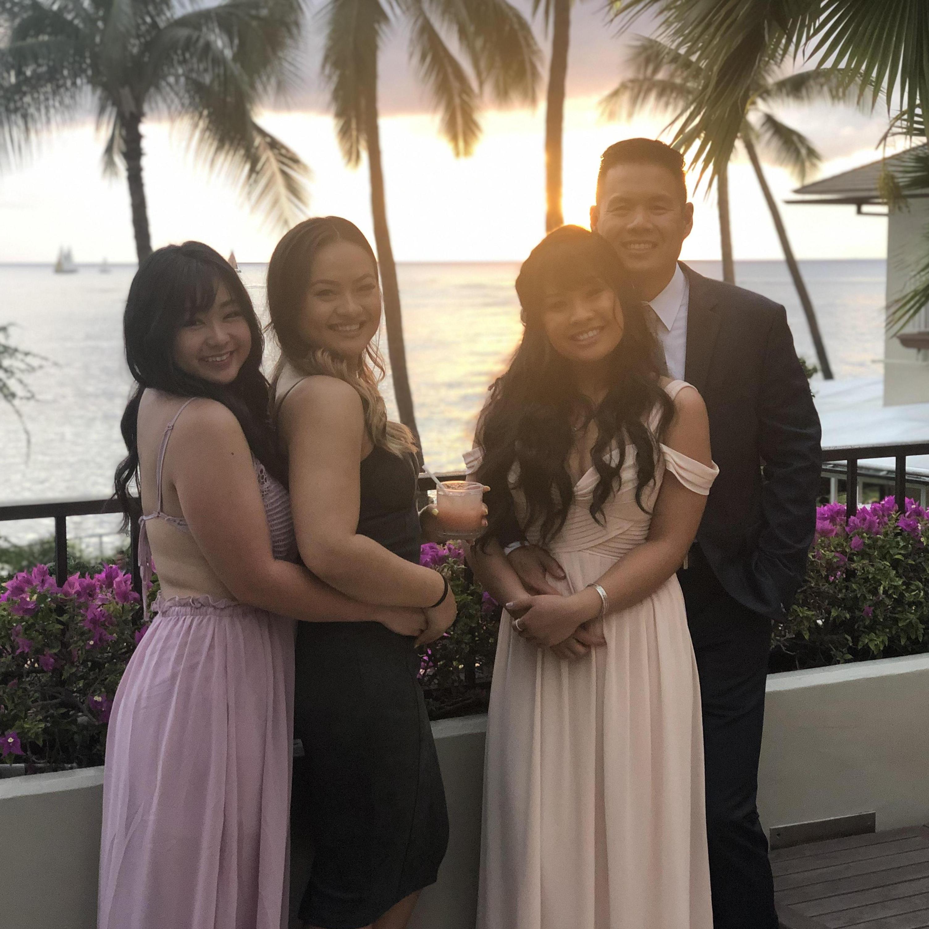 Recreated prom at Angie + Cheng's Wedding, Oahu, Hawaii