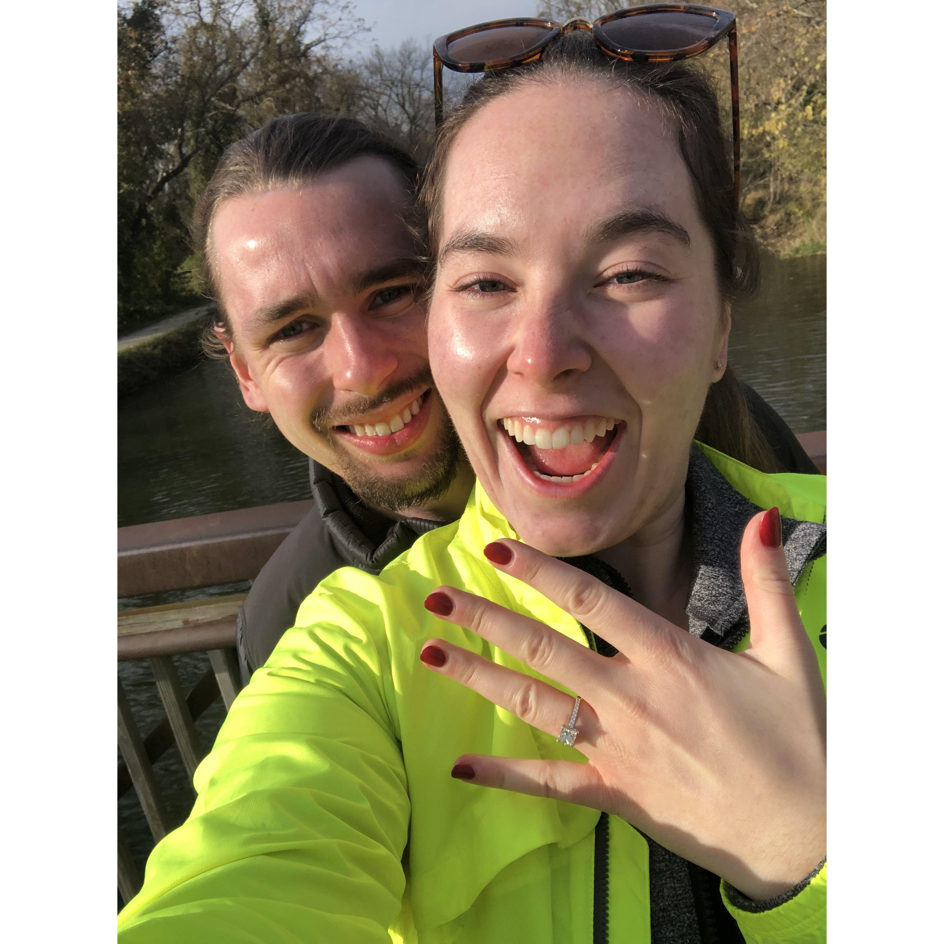 November 20, 2021
Moments after Vince *finally* asked Olivia a very important question on a bike ride by the Potomac River in Georgetown, the site of their first "date."