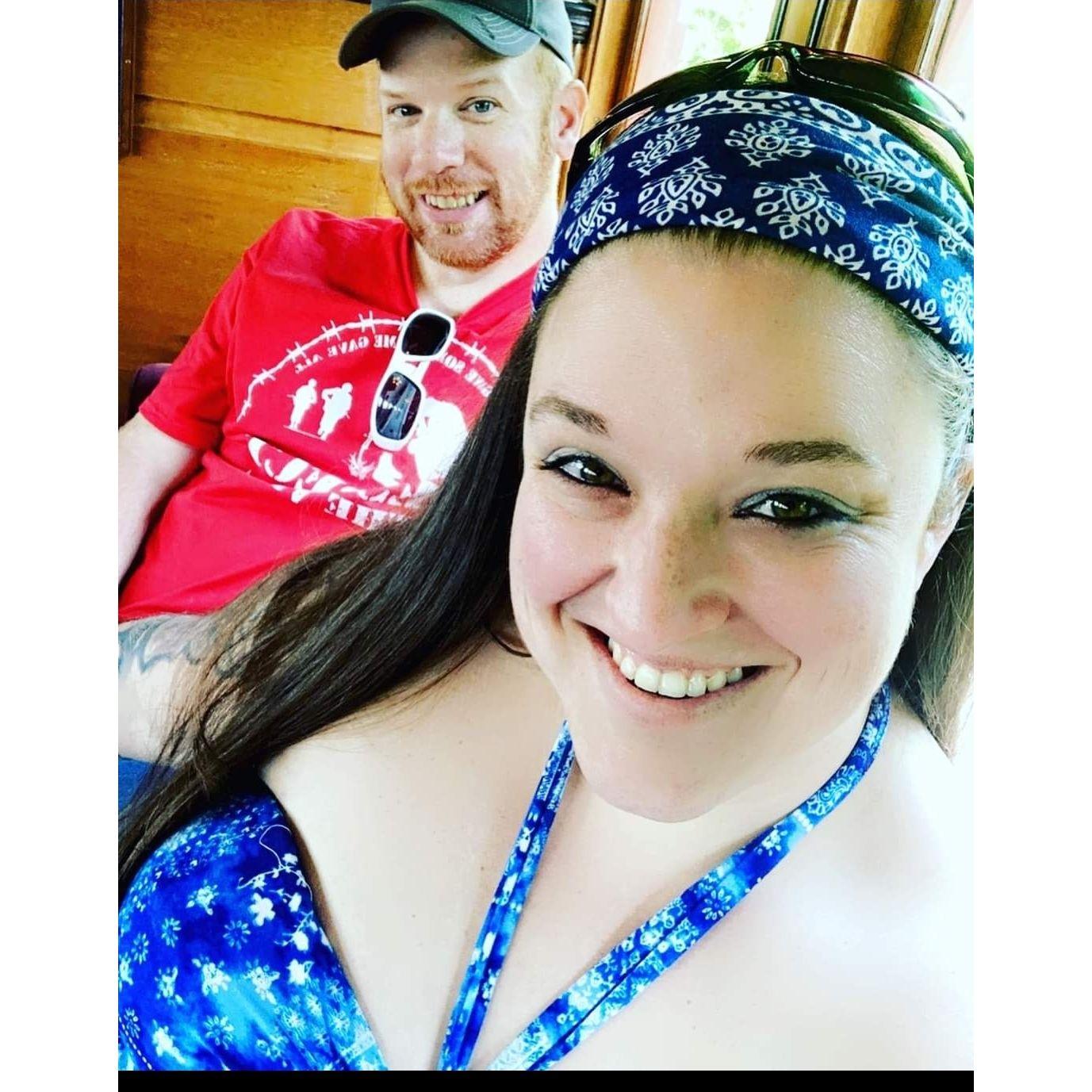 Enjoying a train ride for our 6th anniversary