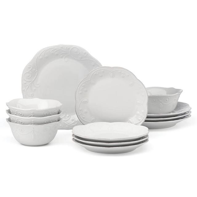 French Perle White™ 12-piece Dinnerware Set